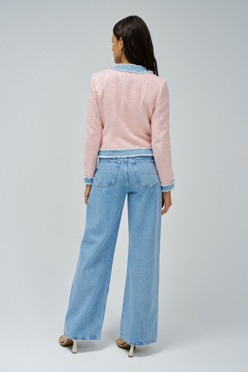 CAZADORA DE TWEED CON LENTEJUELAS