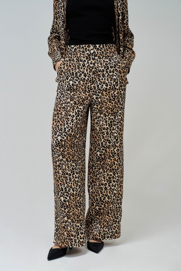 PANTALONS DROITS EN TISSU