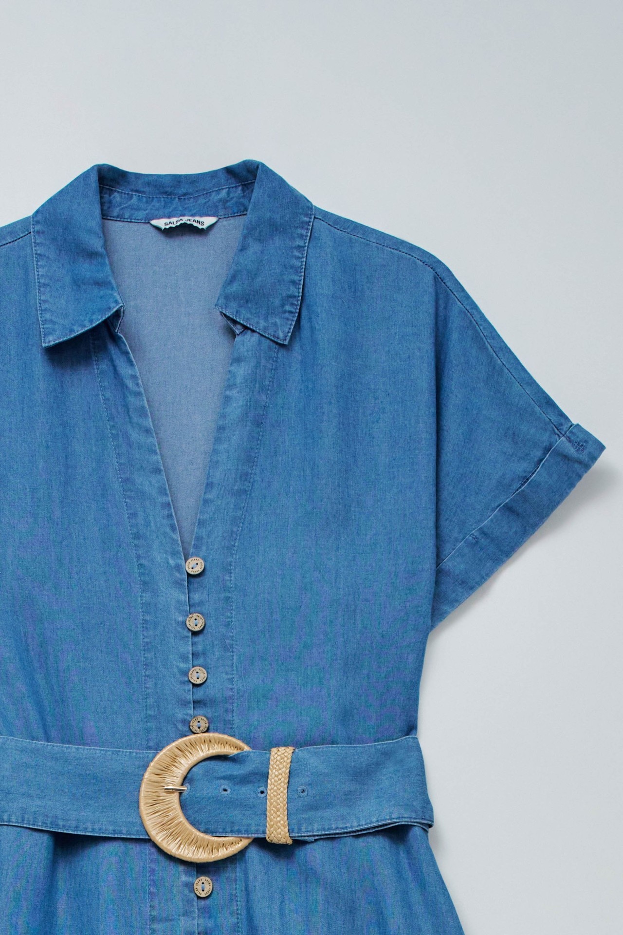 ROBE CHEMISE EN LIGHTDENIM