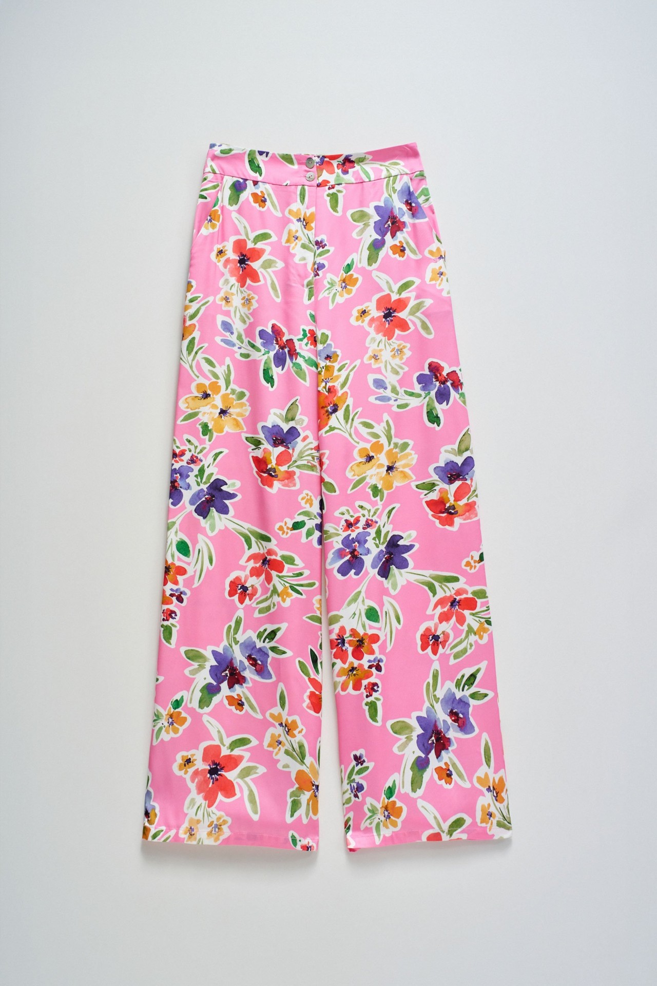 PANTALONES STRAIGHT EN TELA FLORAL