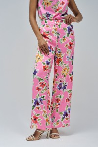 STRAIGHT TROUSERS IN FLORAL FABRIC