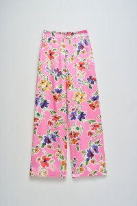STRAIGHT TROUSERS IN FLORAL FABRIC