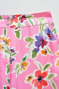 STRAIGHT TROUSERS IN FLORAL FABRIC