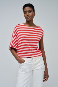 ASYMMETRIC TOP WITH STRIPES