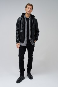 BLOUSON EFFET CUIR