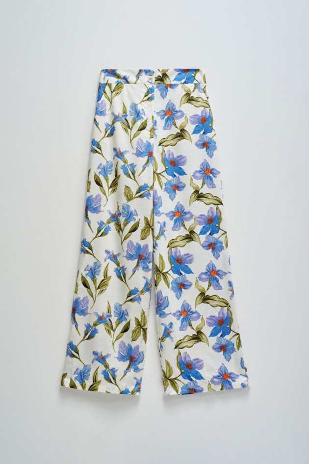 PANTALON DROIT EN TISSU