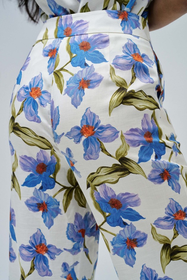 PANTALON DROIT EN TISSU