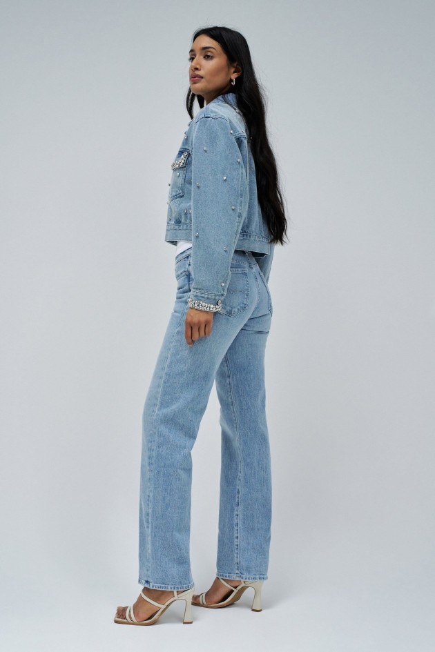 VESTE EN JEAN AVEC APPLICATIONS