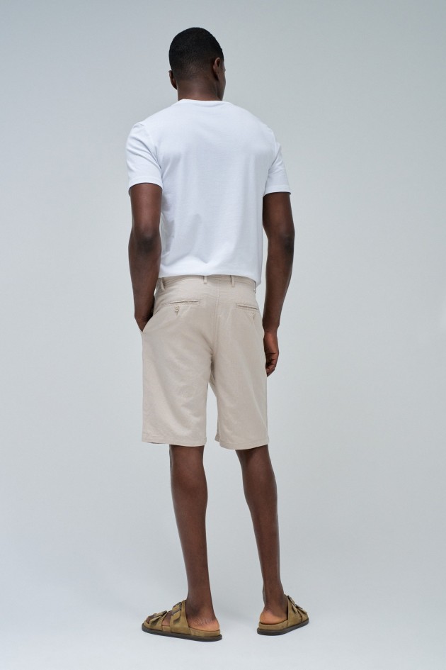 PANTALONES CORTOS CON MEZCLA DE LINO