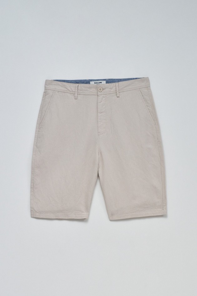 PANTALONES CORTOS CON MEZCLA DE LINO