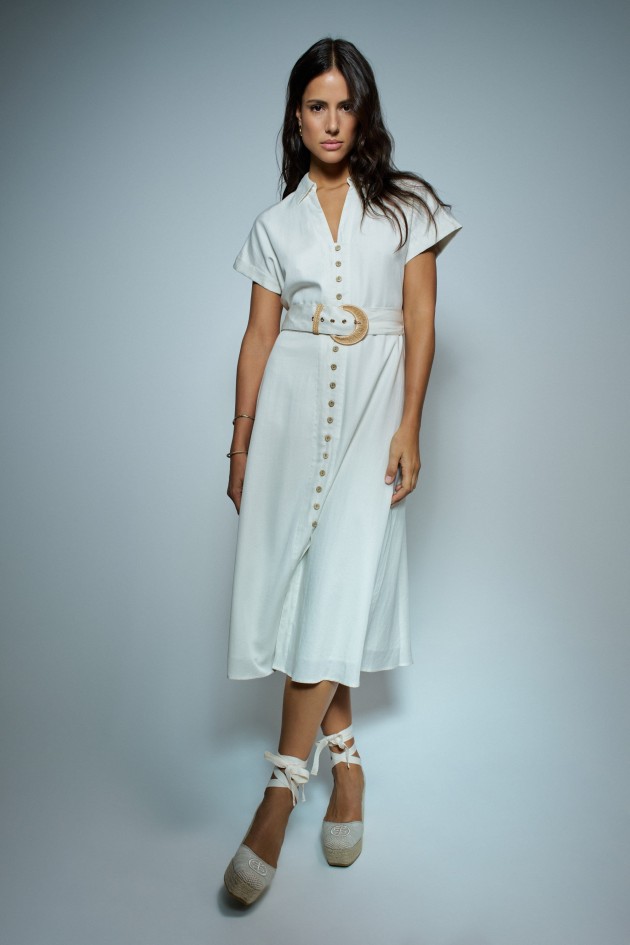 VESTIDO MIDI EN LIGHTDENIM