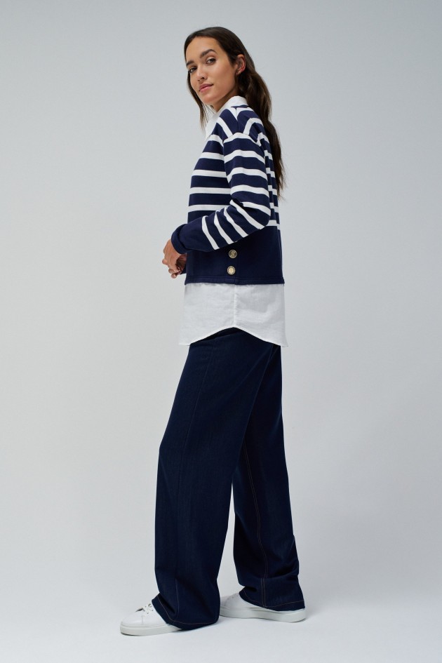 SWEATER COMBINED WITH SHIRT