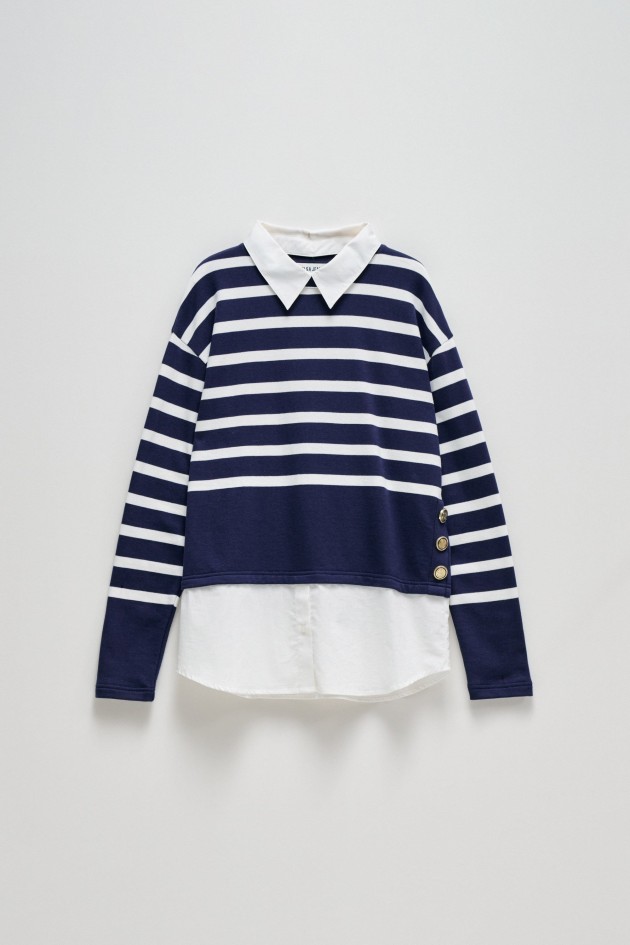 SWEATER COMBINED WITH SHIRT