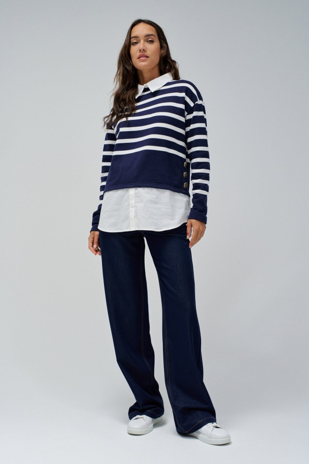 SWEATER COMBINED WITH SHIRT