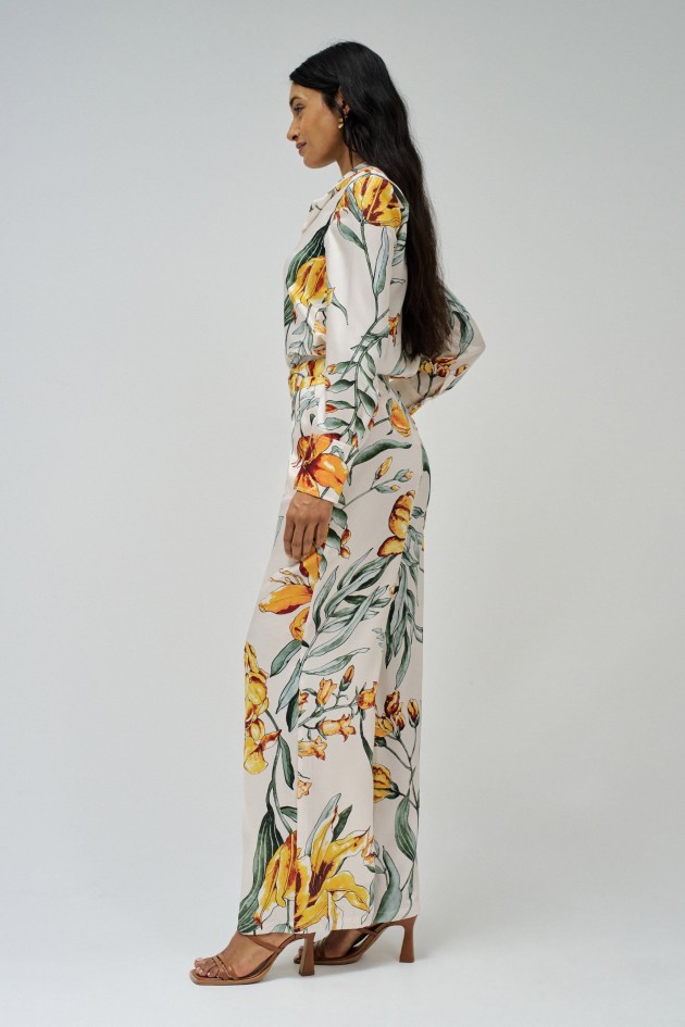 PANTALONS DROITS EN TISSU