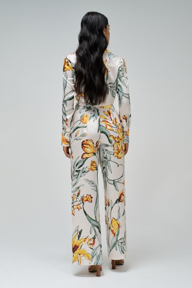 PANTALONS DROITS EN TISSU