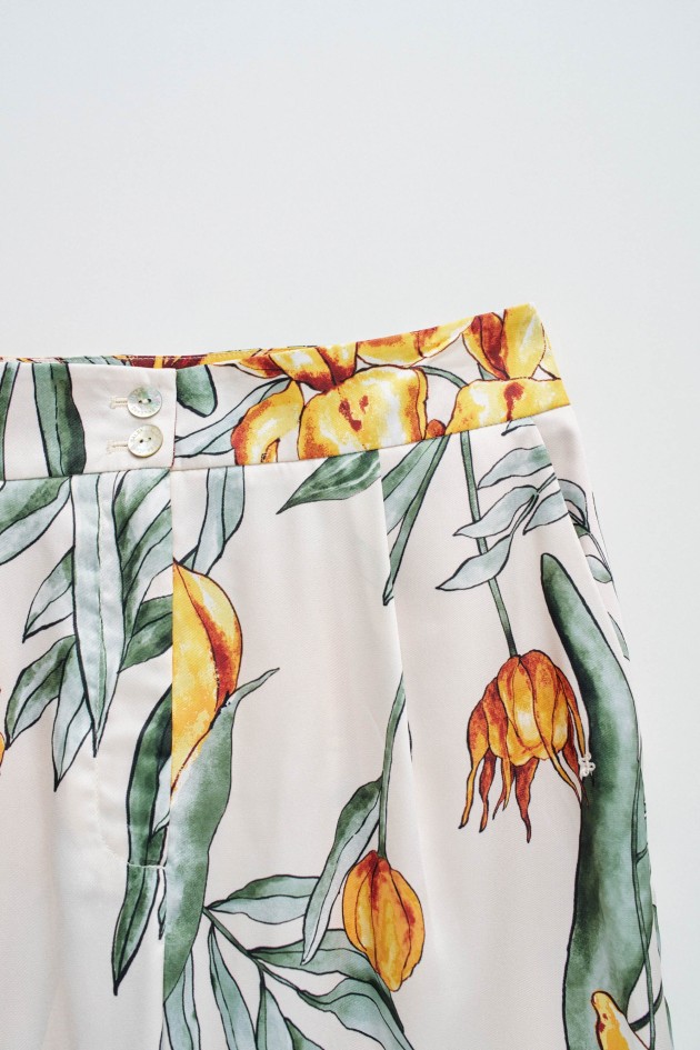PANTALONS DROITS EN TISSU