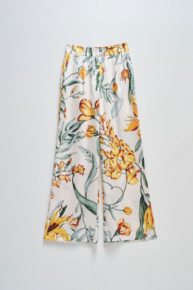 PANTALONS DROITS EN TISSU