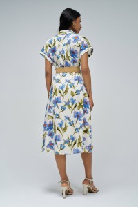 SHIRT DRESS WITH FLORAL PATTERN