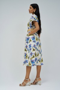 SHIRT DRESS WITH FLORAL PATTERN