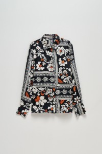 SATINBLUSE MIT KNPFEN