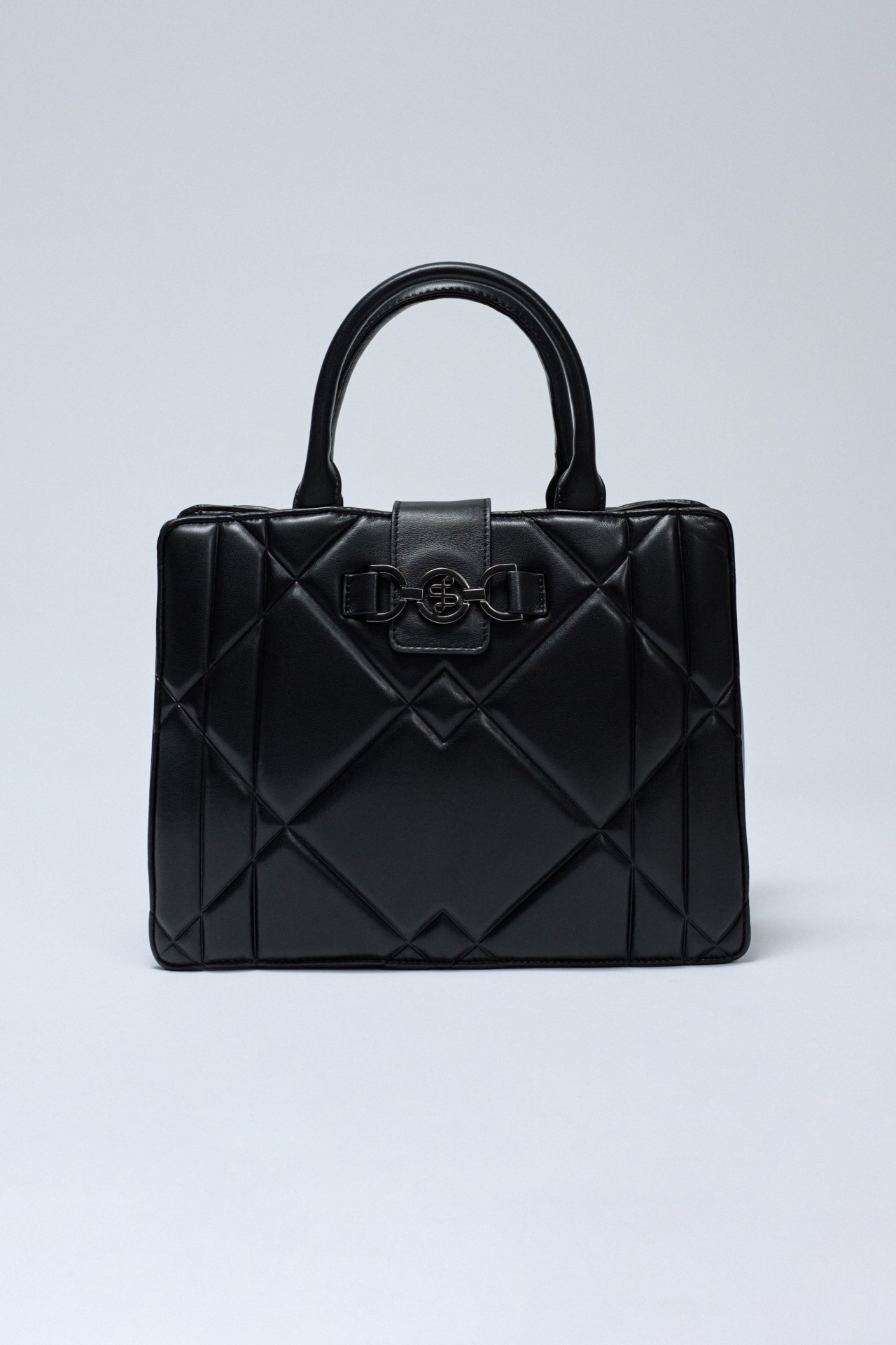 GEPOLSTERTE TOTE BAG LEDER EFFEKT