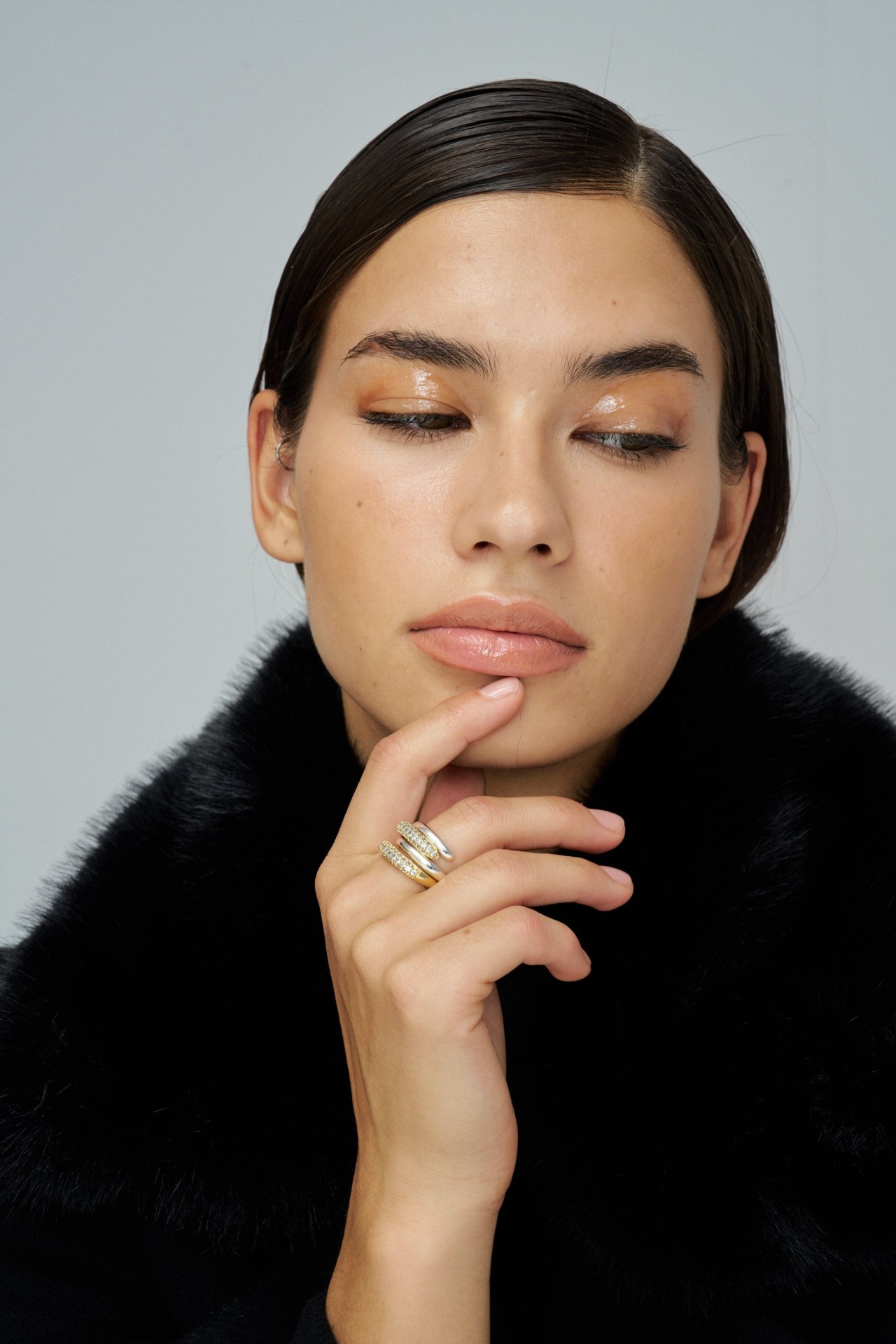 BAGUE AVEC EFFET MULTIPLE CROIS