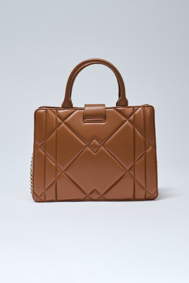 PADDED TOTE BAG LEATHER EFFECT
