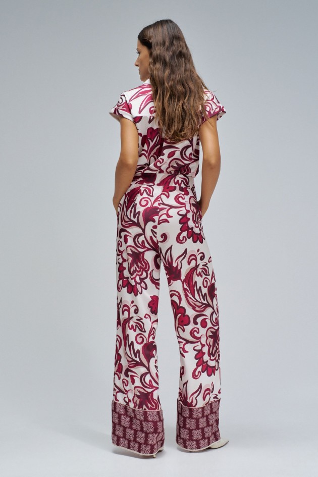 REGULAR FIT WITH FLORAL PRINT TROUSERS