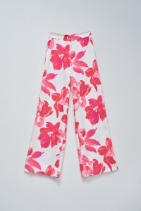 STRAIGHT WITH FLORAL PRINT TROUSERS