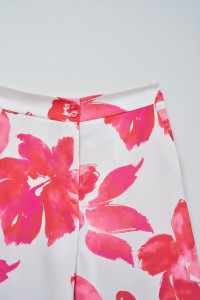 STRAIGHT WITH FLORAL PRINT TROUSERS