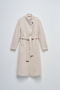 VESTE EN LAINE GRACE LONG AVEC CEINTURE