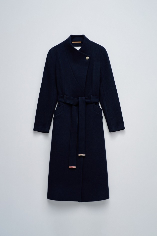 GRACE LONG WOOLLEN COAT WITH BELT