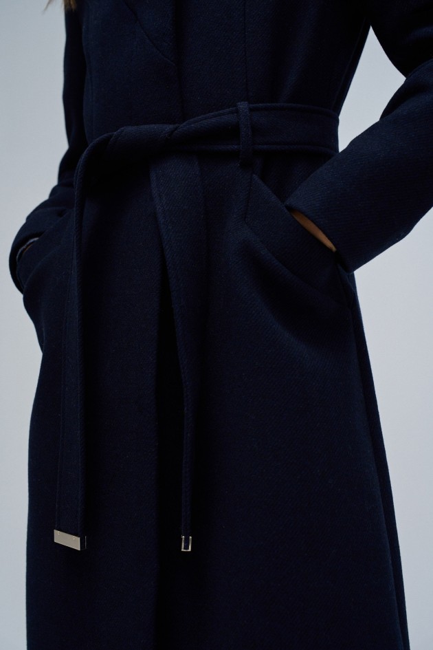 GRACE LONG WOOLLEN COAT WITH BELT
