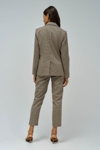 FITTED BLAZER WITH CHECK PATTERN