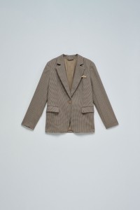 FITTED BLAZER WITH CHECK PATTERN