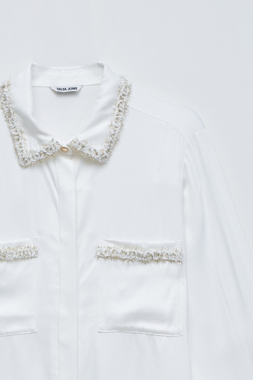 CHEMISE EN TWEED SATINÉ