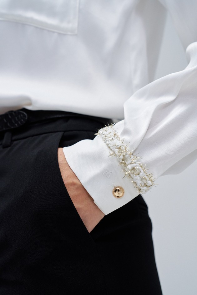 CHEMISE EN TWEED SATINÉ