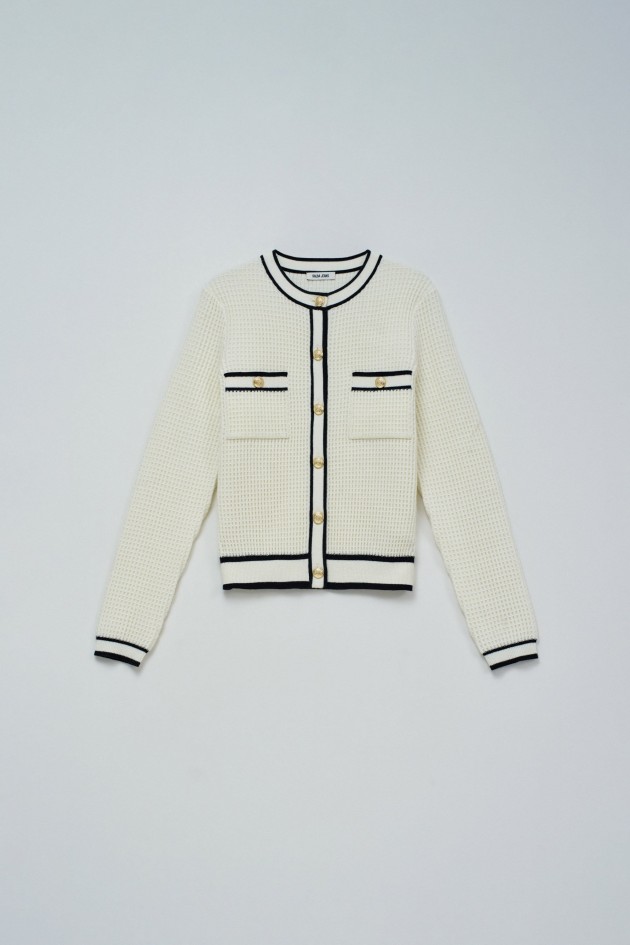 CARDIGAN COM BOTÕES DOURADOS