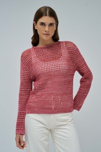 STRICKPULLOVER MIT GLANZ