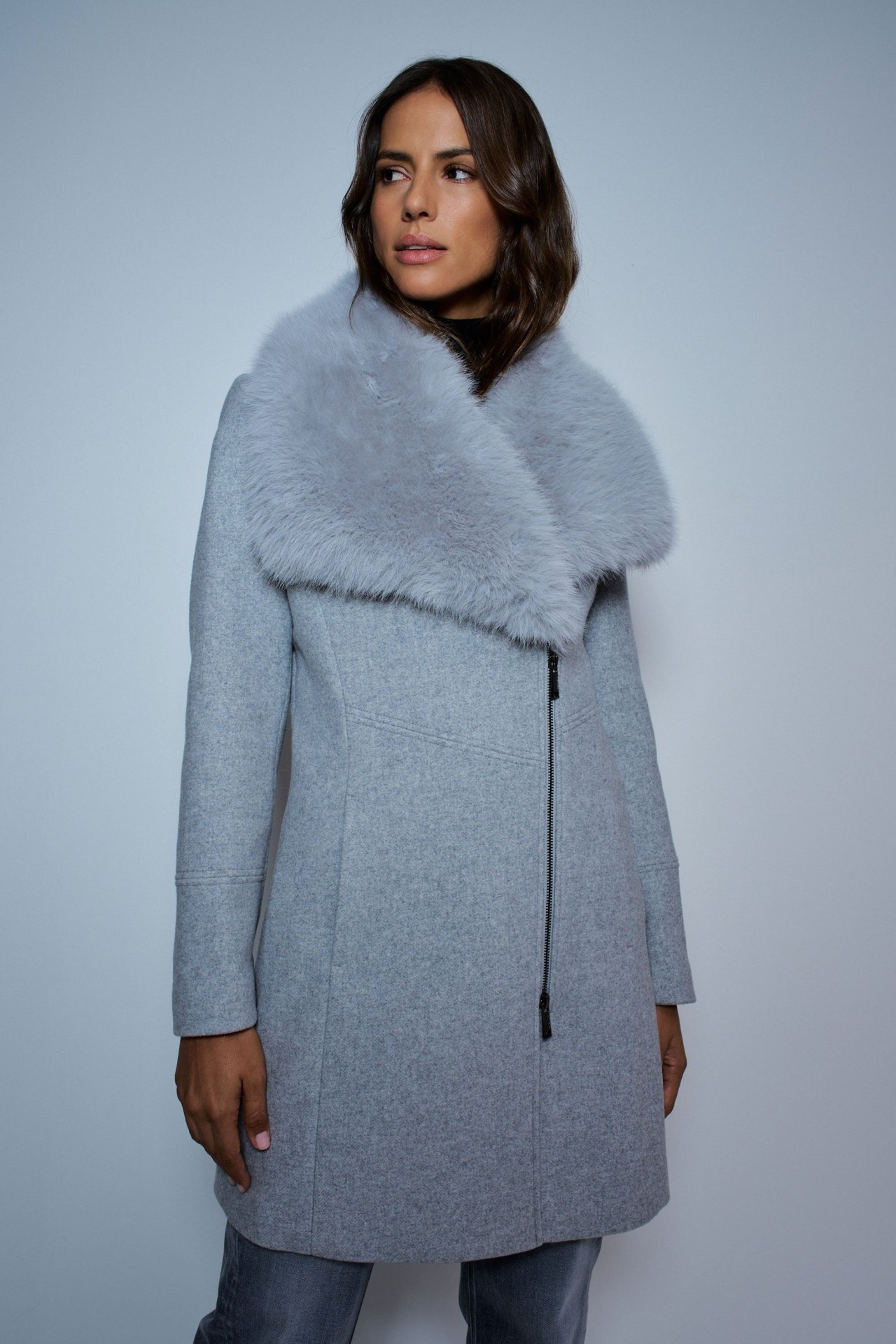 GRACE WOOLLEN COAT WITH FUR