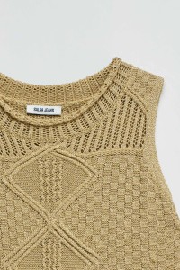 TOP IN GOLDEN MESH