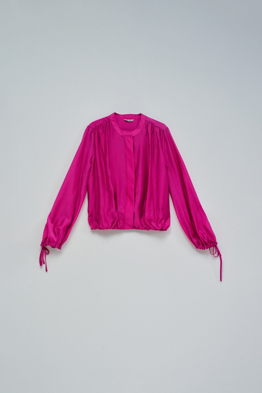 BLUSE MIT PUFFÄRMELN