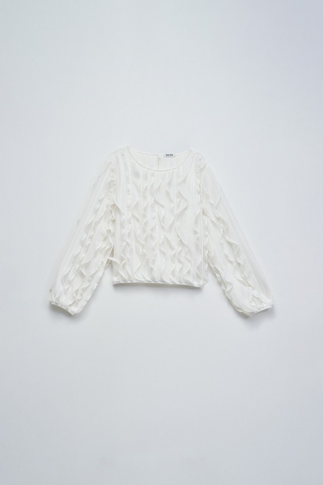 BLUSA CON VOLANTES