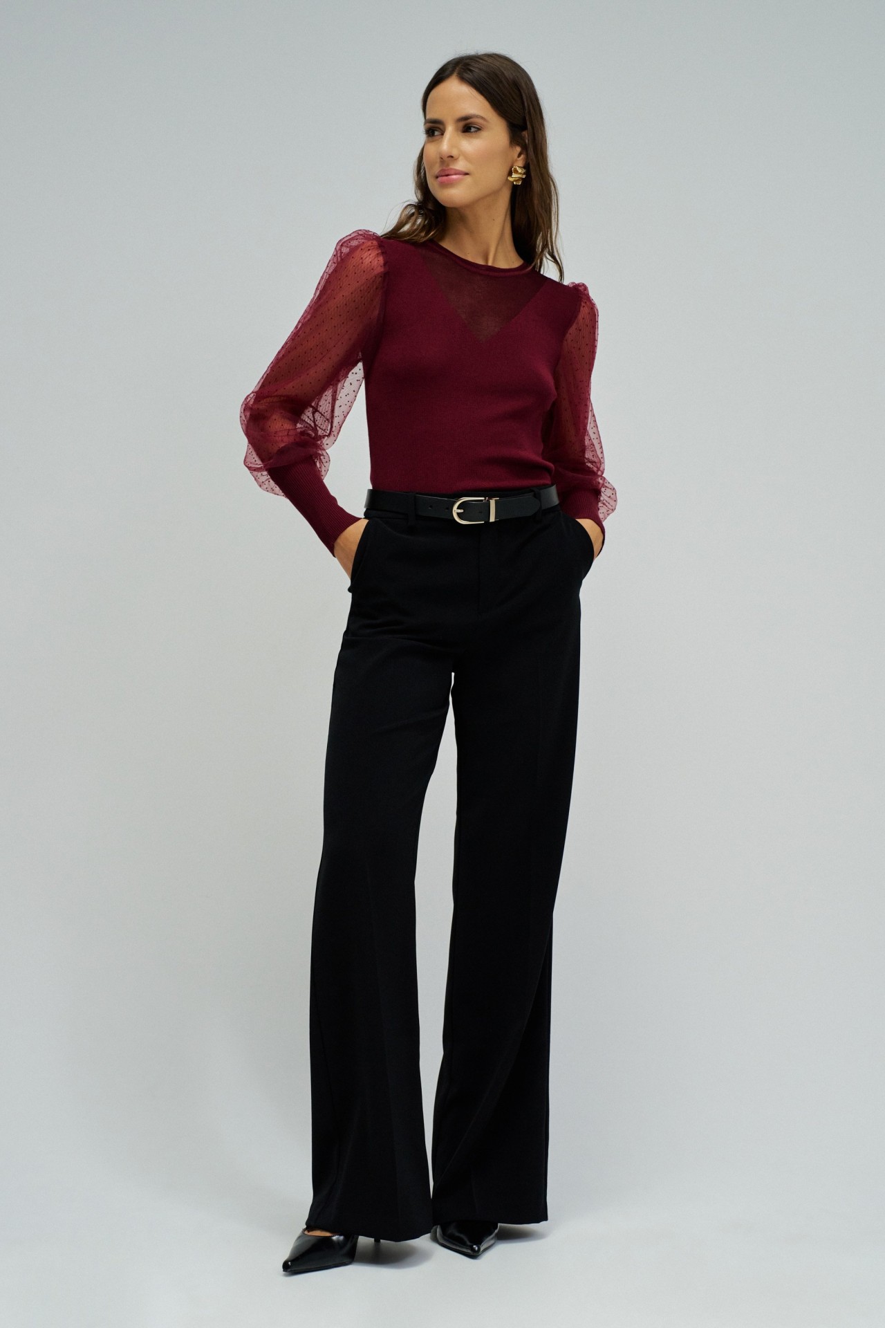 CAMISETA DE PUNTO CON TUL