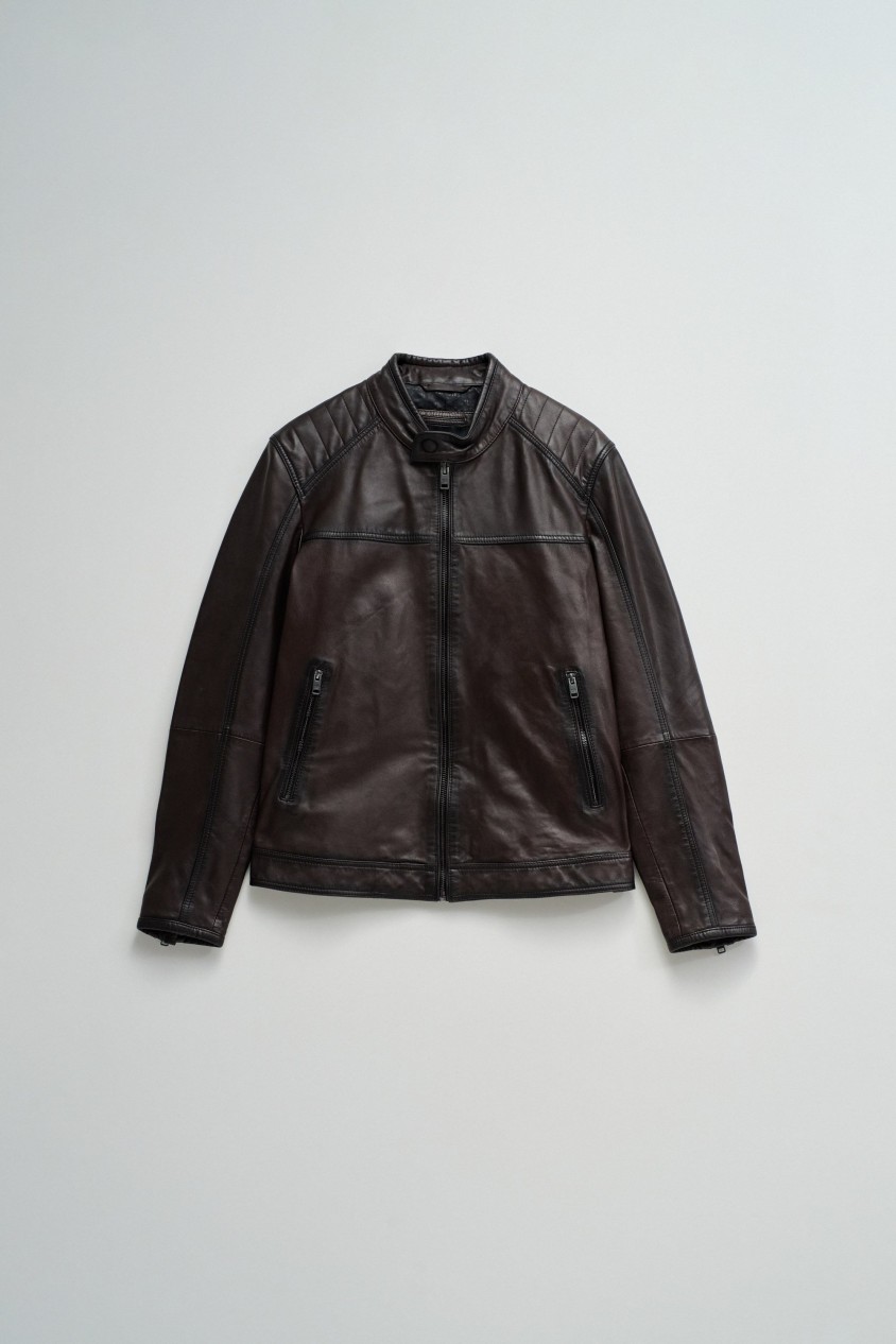 CAZADORA BIKER DE PIEL