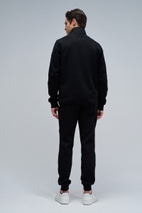 PADDED COAT WITH MIXED MATERIALS