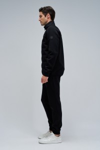 PADDED COAT WITH MIXED MATERIALS