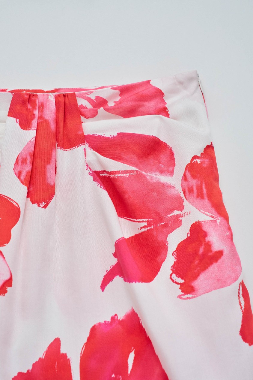 SKORT WITH FLORAL PATTERN