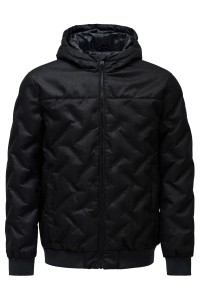 OUTLET BOMBER W HOOD TH, DARK GREY, XXL
